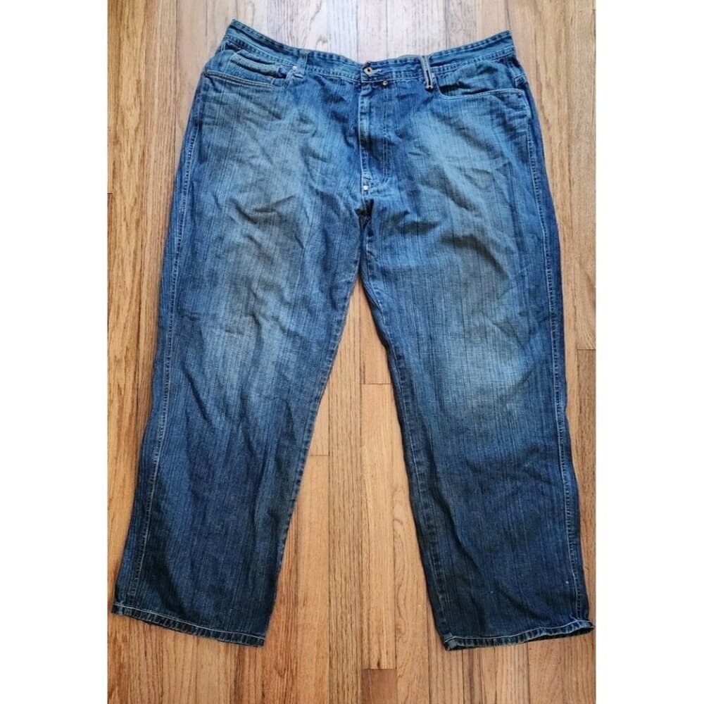 Vintage Y2K Enyce Jeans Wide Leg Baggy Hip Hop 44 x 32 Embroidered Blue Denim - Picture 3 of 16